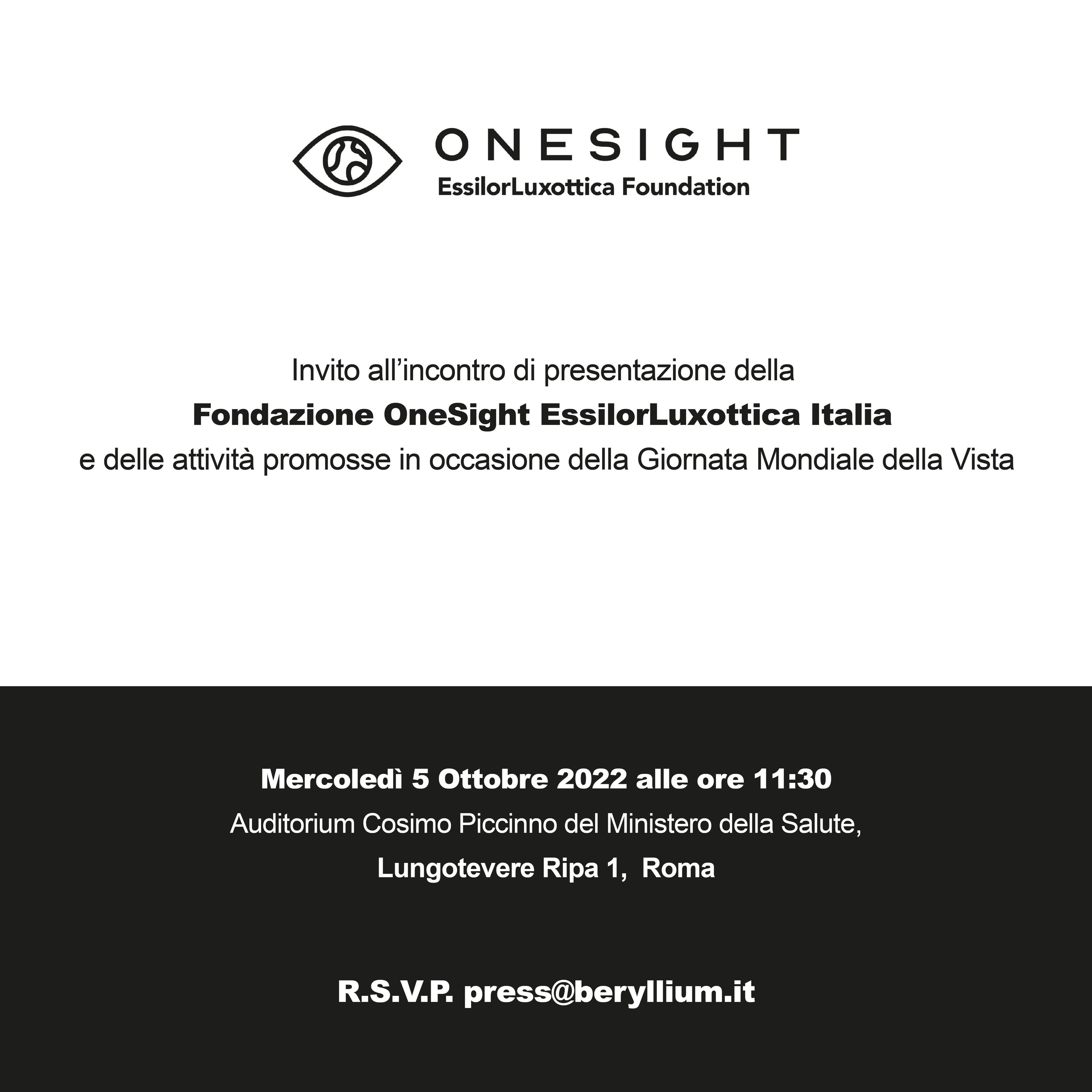 Presentazione della Fondazione OneSight EssilorLuxottica Italia