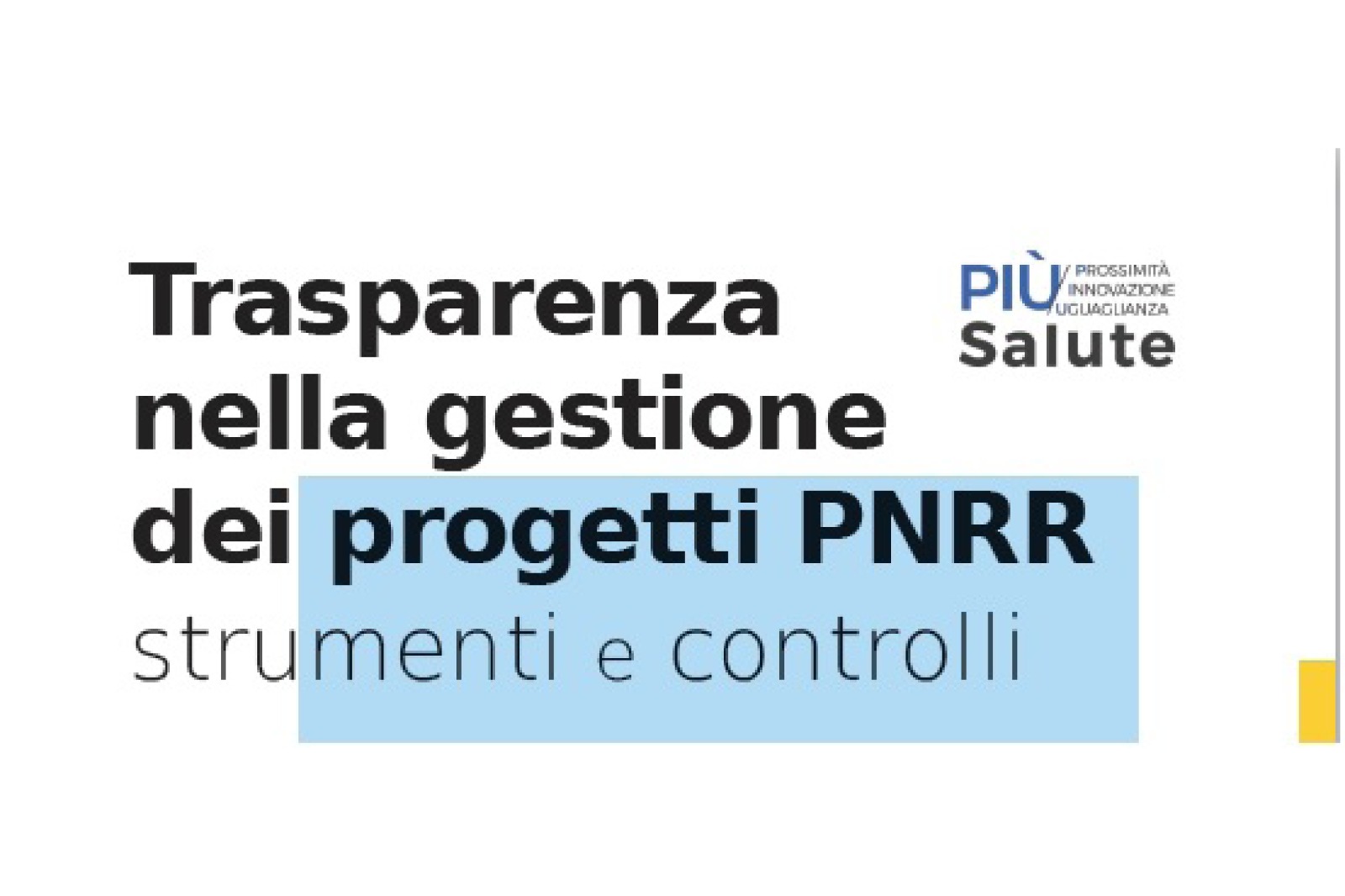 Trasparenza nella gestione dei progetti PNRR. Strumenti e controlli