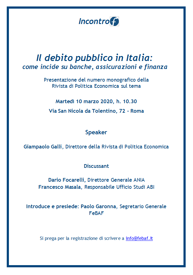 Il debito pubblico in Italia:  come incide su banche, assicurazioni e finanza 
