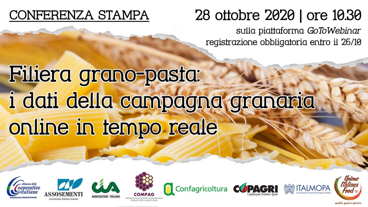 Filiera grano-pasta: i dati della campagna granaria online in tempo reale