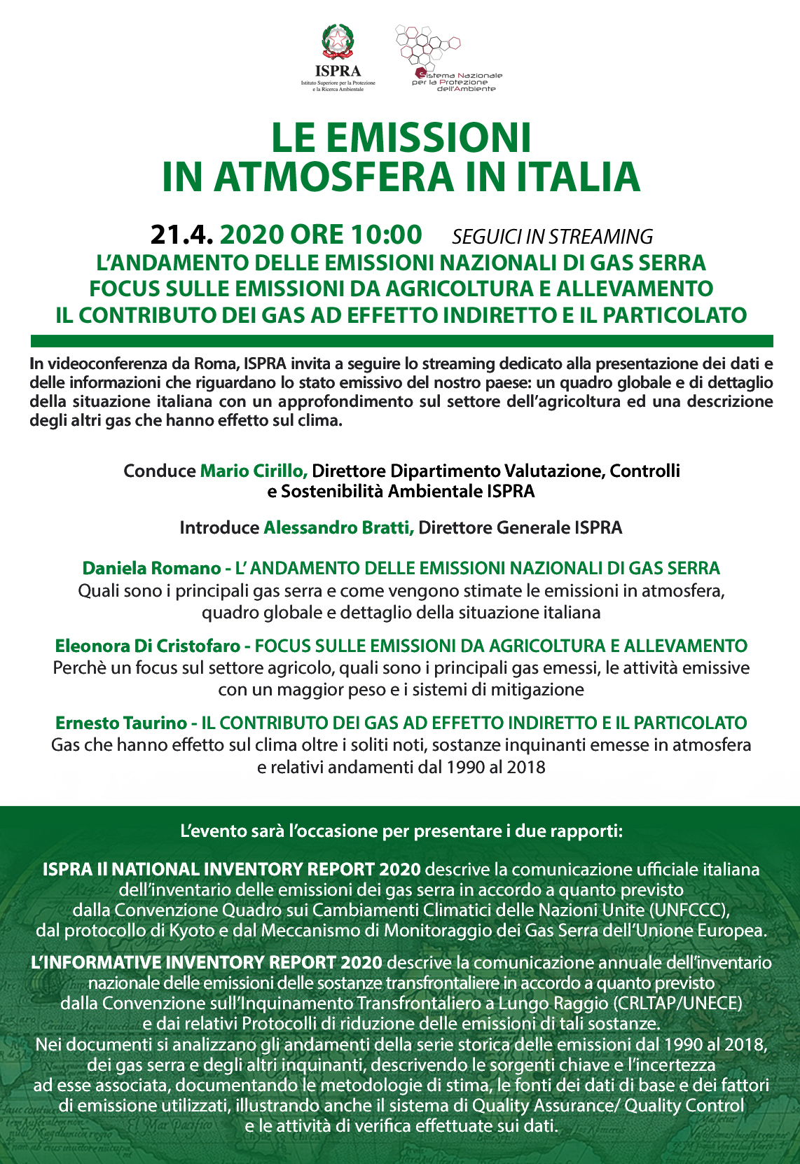 Le emissioni in atmosfera in Italia 