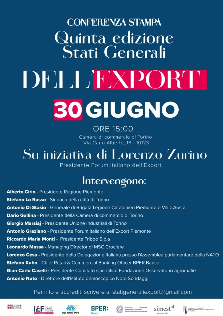 Conferenza stampa di presentazione del Forum Italiano dell’Export