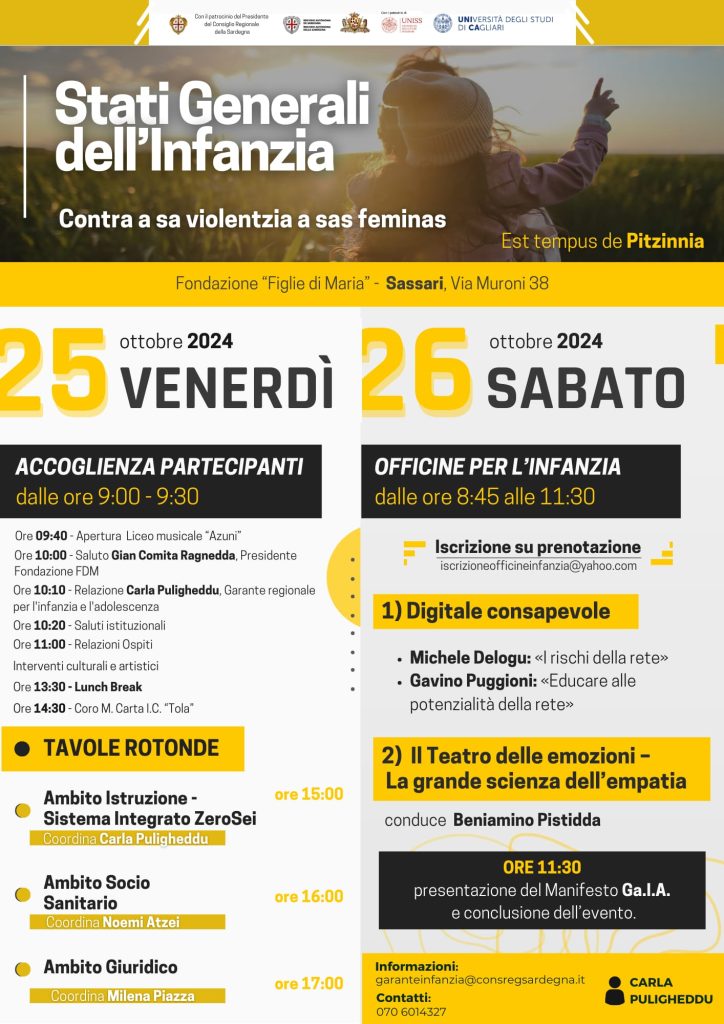 Stati Generali dell’infanzia in Sardegna
