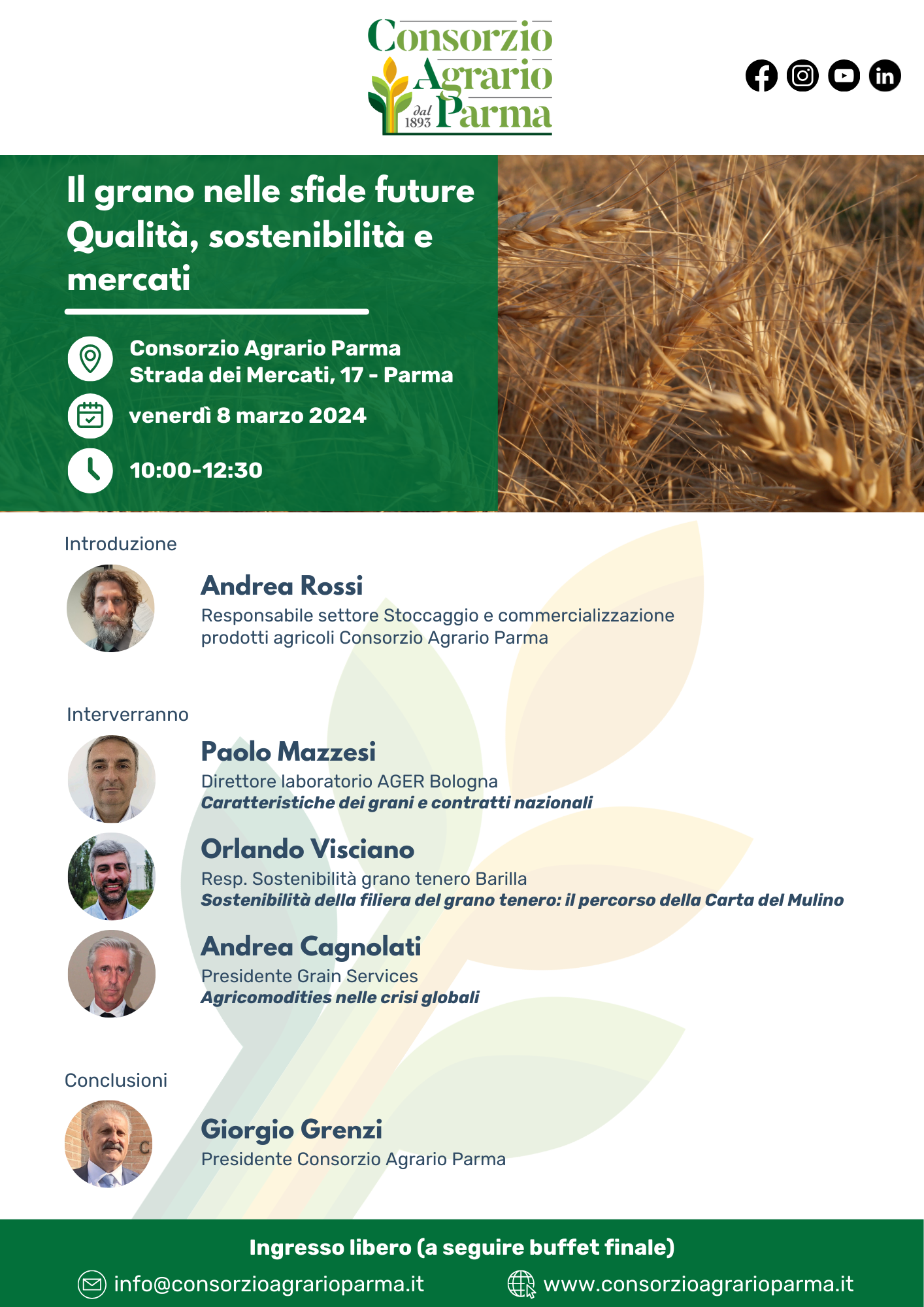 Il grano nelle sfide future. Qualità, sostenibilità e mercati