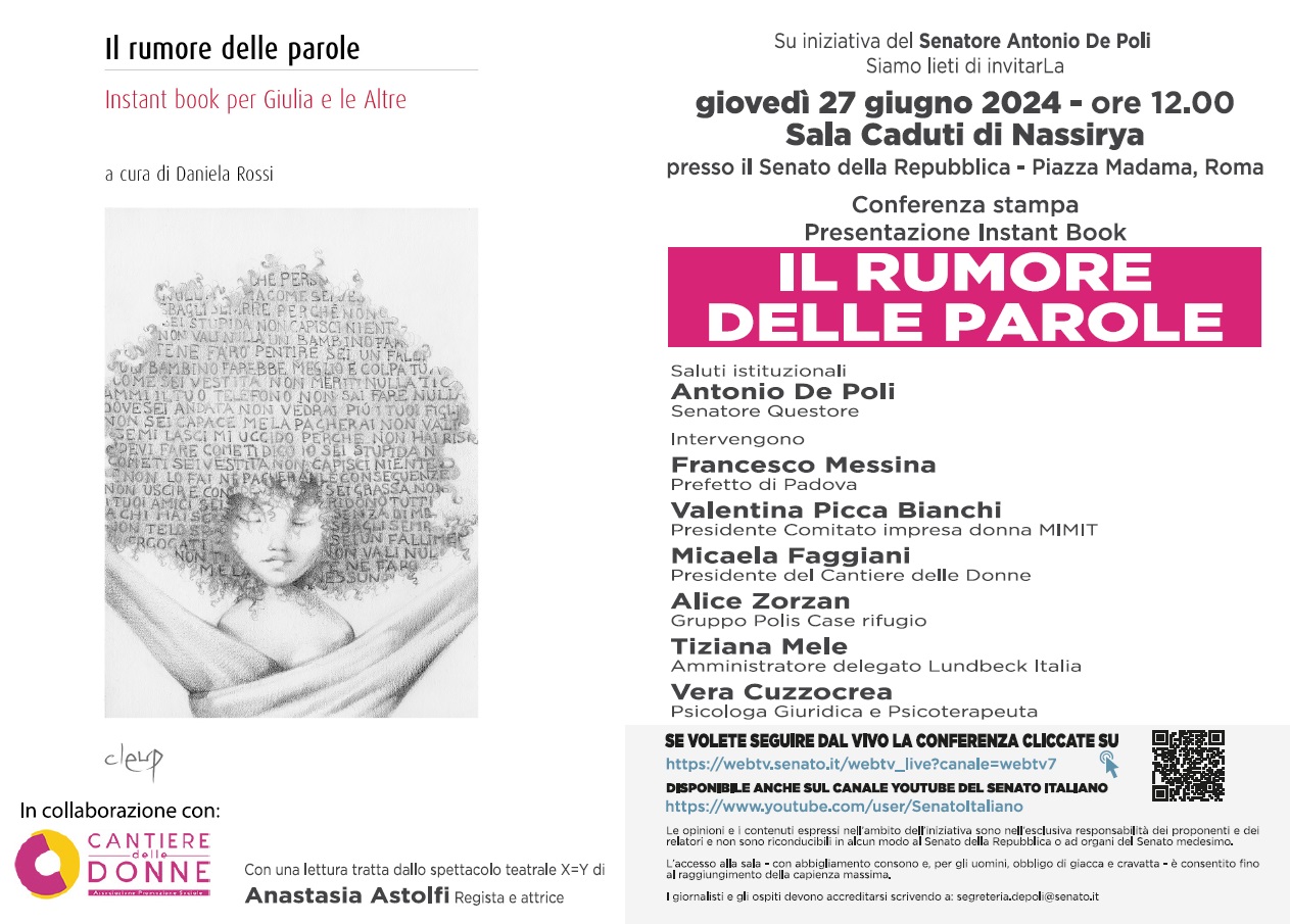 Conferenza stampa di presentazione dell'instant book 'Il rumore delle parole'