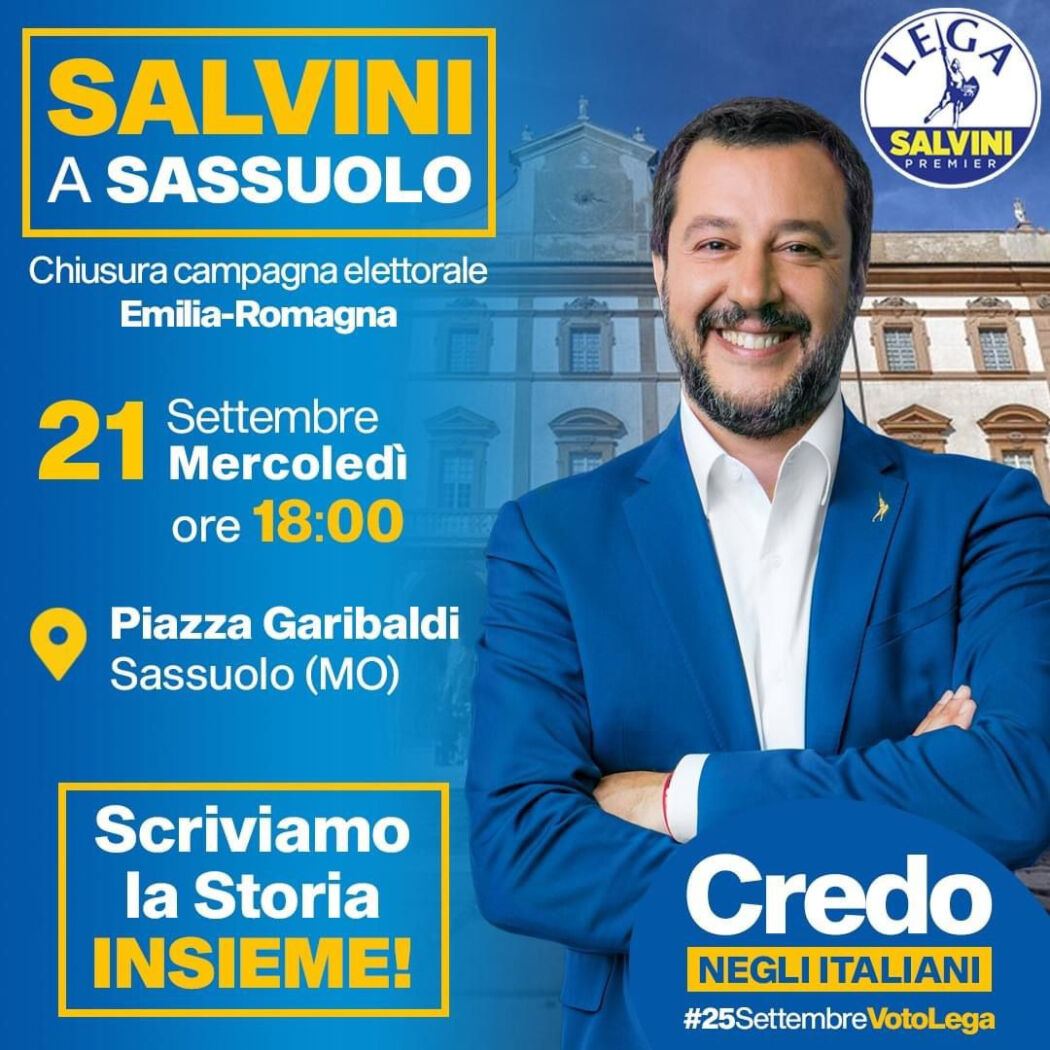 Matteo Salvini a Sassuolo