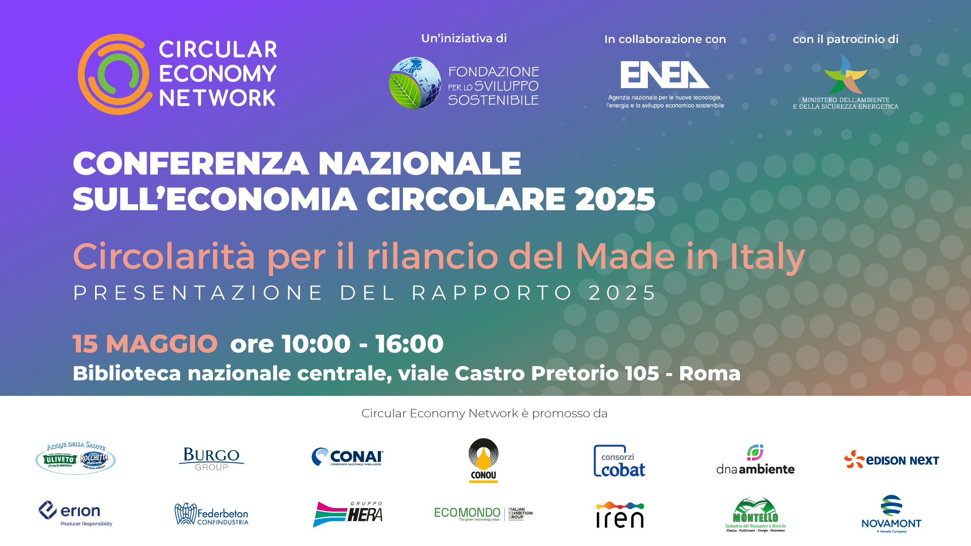 Conferenza Nazionale sull’Economia Circolare 2025