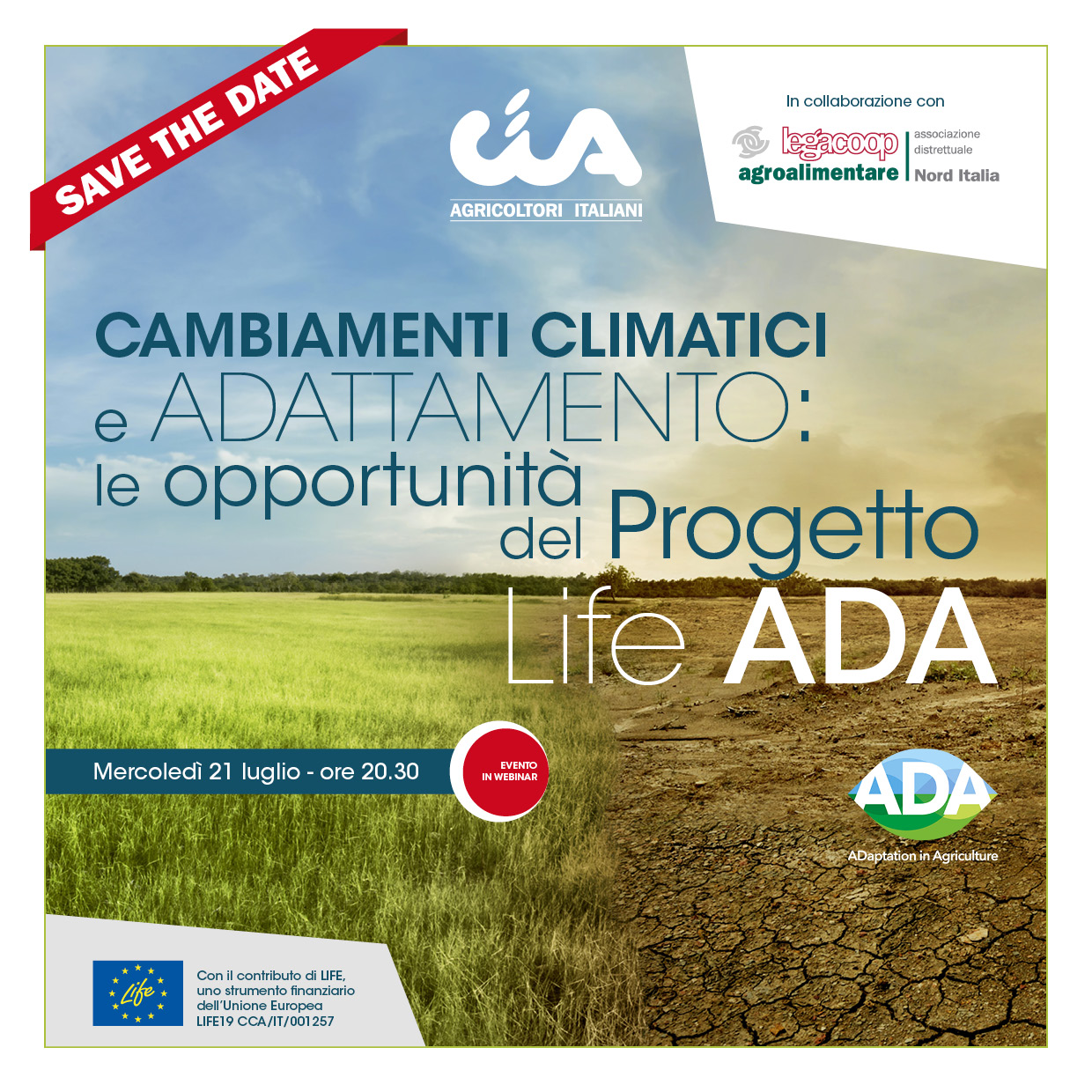 Cambiamenti climatici e adattamento: le opportunit&agrave; del Progetto Life ADA