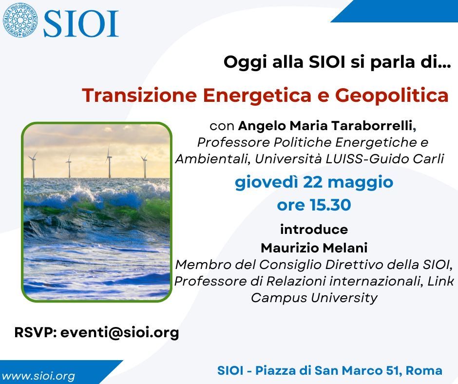 Transizione Energetica e Geopolitica