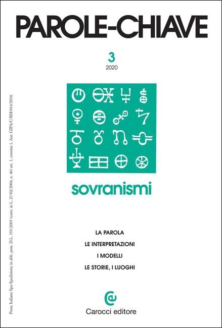 Presentazione della rivista Parole-chiave n. 3/2020:  Sovranismi