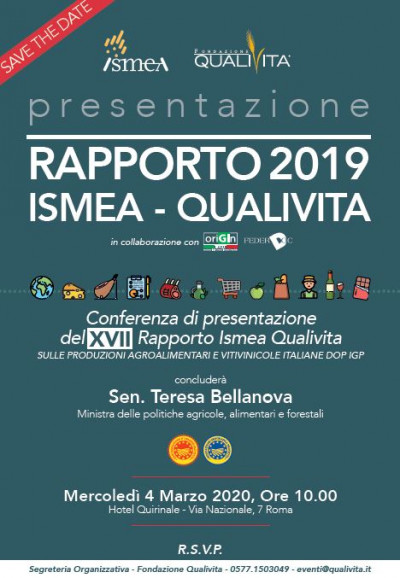 XVII Rapporto Ismea Qualivita - I prodotti agroalimentari e vitivinicoli italiani DOP IGP STG