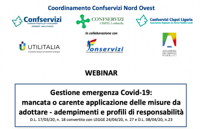 Gestione emergenza Covid-19: mancata o carente applicazione delle misure da adottare