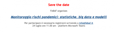 Monitoraggio rischi pandemici: statistiche, big data e modelli