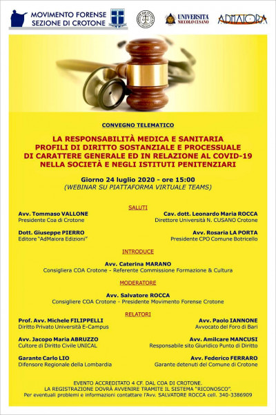 La responsabilità medica e sanitaria. Profili di diritto sostanziale e processuale