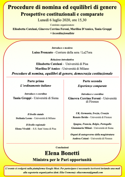 Equilibri di genere e prospettive costituzionali