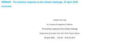 The business response to the climate challenge