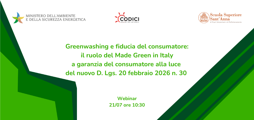 Greenwashing e fiducia del consumatore: il ruolo del Made Green in Italy a garanzia del consumatore alla luce del nuovo D. Lgs. 20 febbraio 2026 n. 30